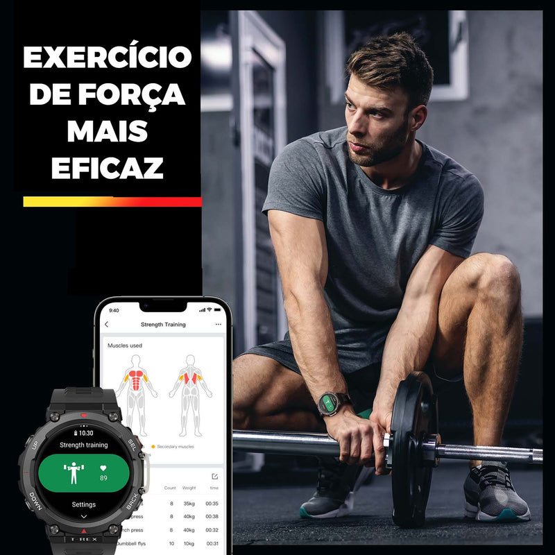 [NOVO] Amazfit T Rex 2  Mais de 150 Modos Esportivos Integrados SmartWatch